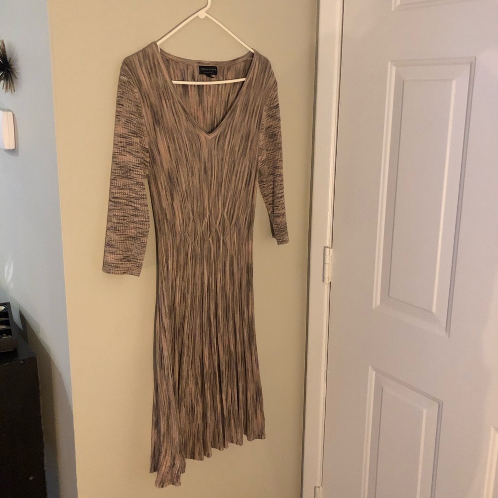 Pink sweater dress